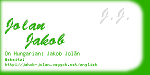 jolan jakob business card